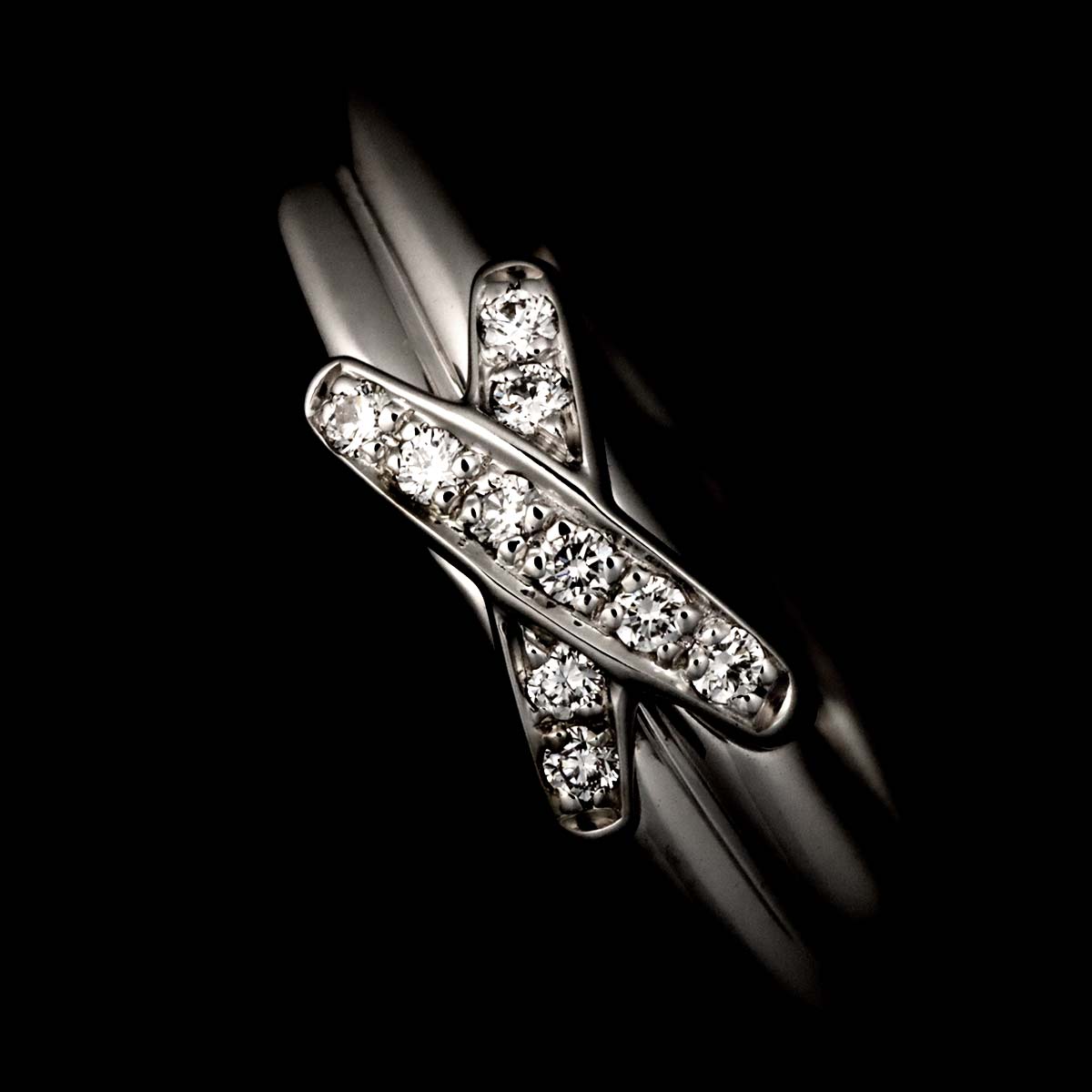 Jeux de Liens Diamond Ring 18K White Gold 750 size49 4.75-5(US)