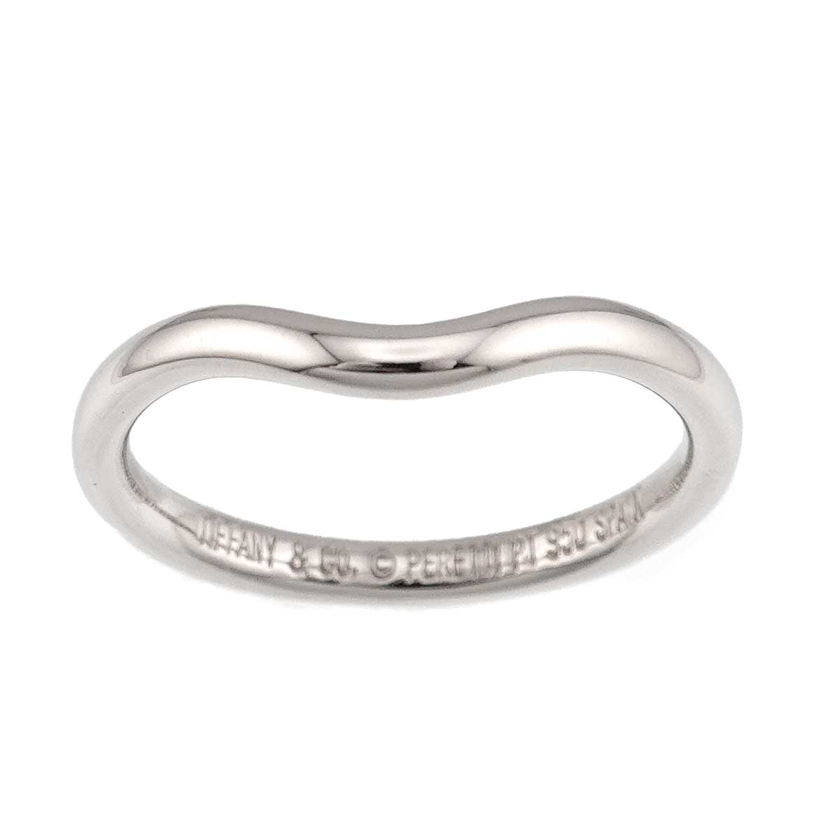 Curved Band Ring Platinum size4(US)