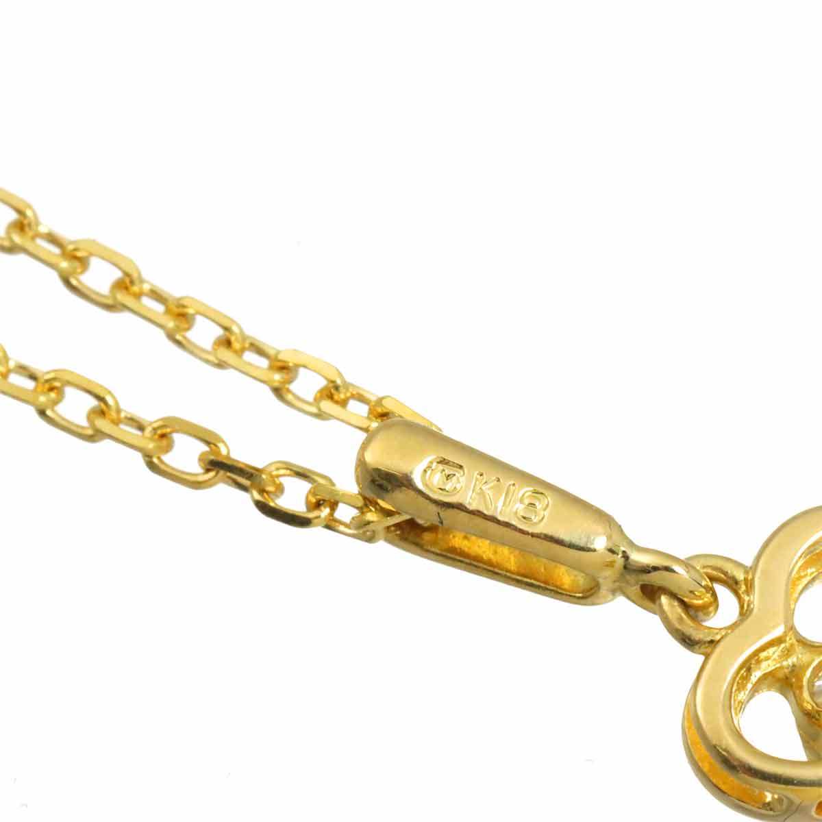Akoya Pearl 5.2-4.2mm Diamond Necklace 18K YG 750