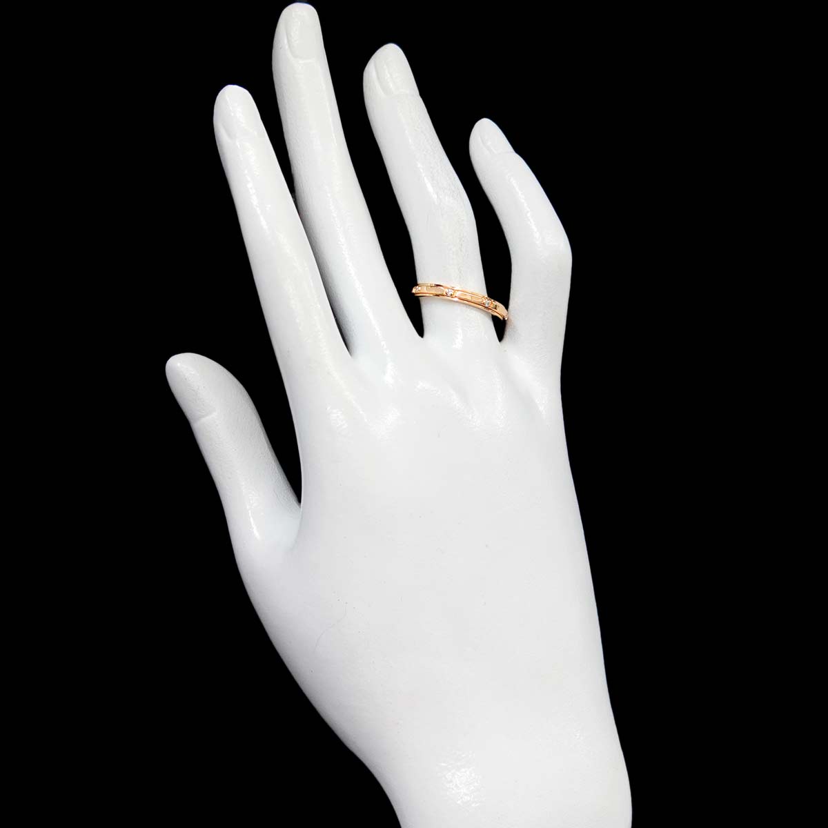 Possession Diamond Ring 18K Pink Gold 750 Size55 7.25(US)