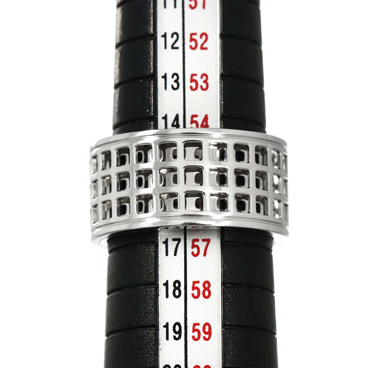 Scroll Ring Wide 18K White Gold 750 Size16 7.25-7.5(US)