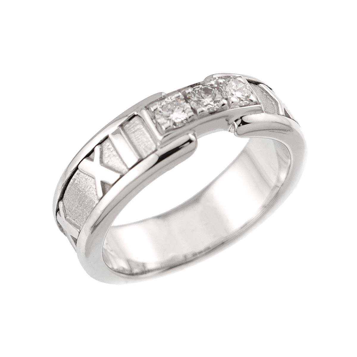 Atlas Diamond Ring 18K White Gold 750 size4.75-5(US)