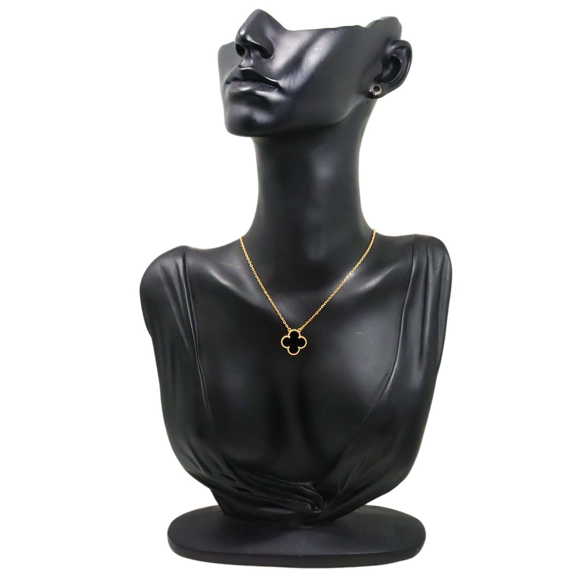 Vintage Alhambra Onyx Necklace 18K YG 750