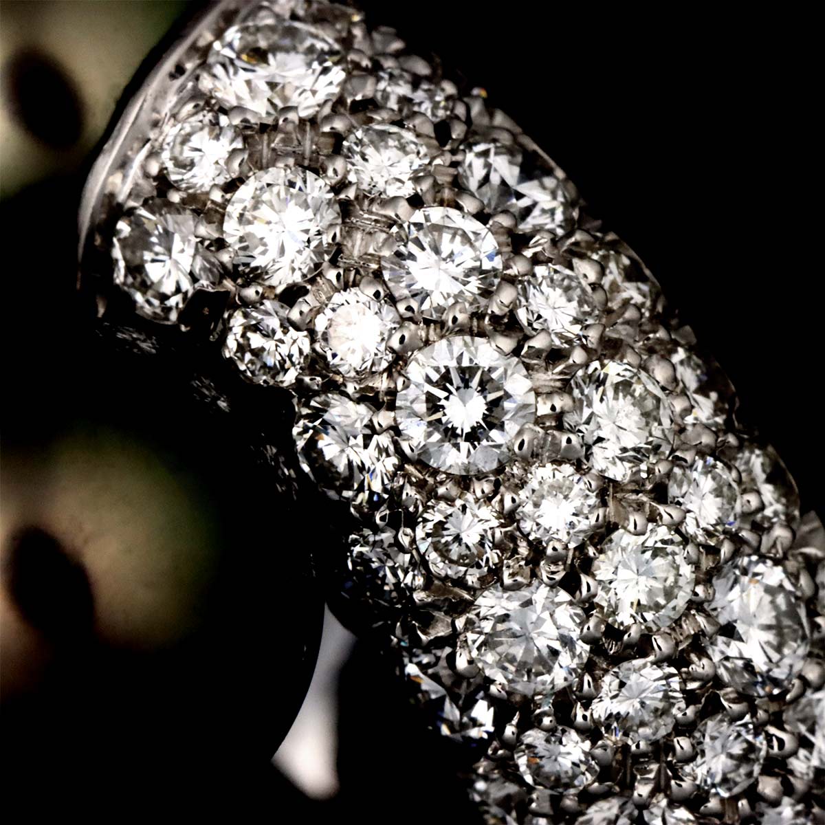 South Sea pearl 9.8mm Diamond Ring 18K WG 6.25-6.5(US)