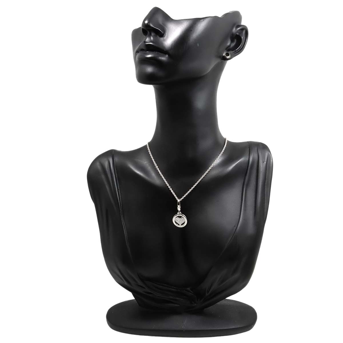 Tondo Heart Diamond Necklace 18K White Gold 750
