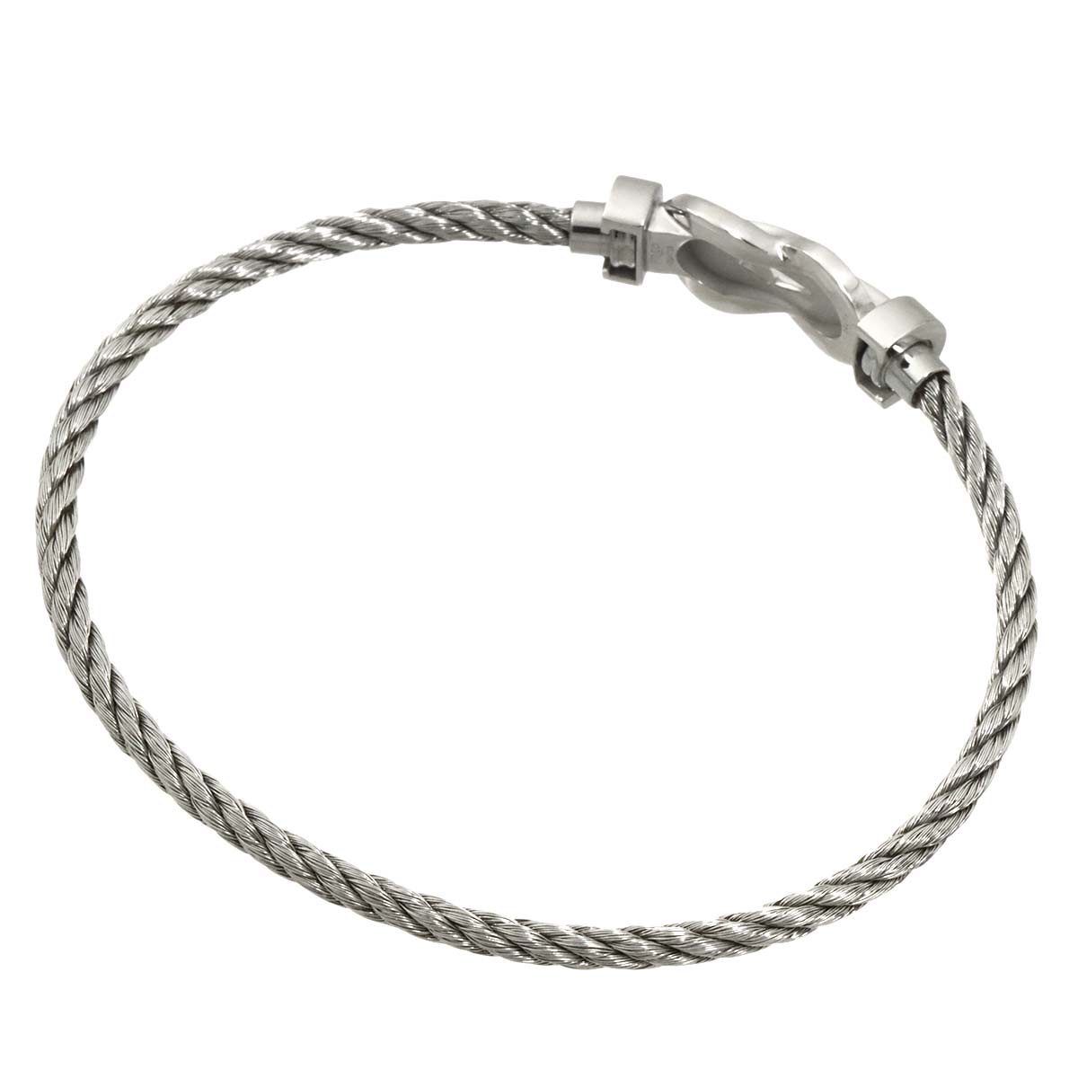 Chance Infini Diamond Bracelet MM 18K White Gold 750 Steel size15