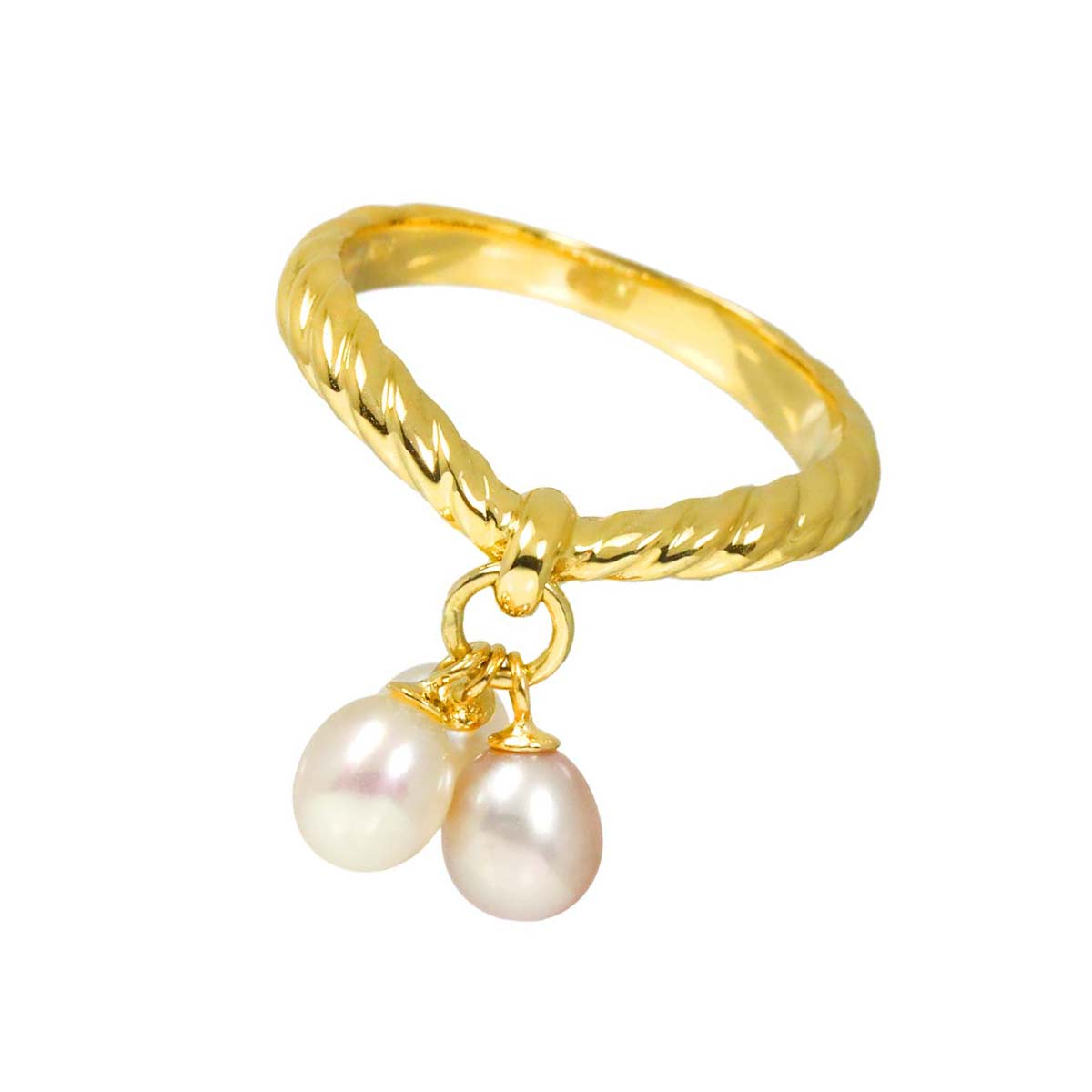 Freshwater cultured pearl Ring 18K YG 750 size4.5-4.75(US)