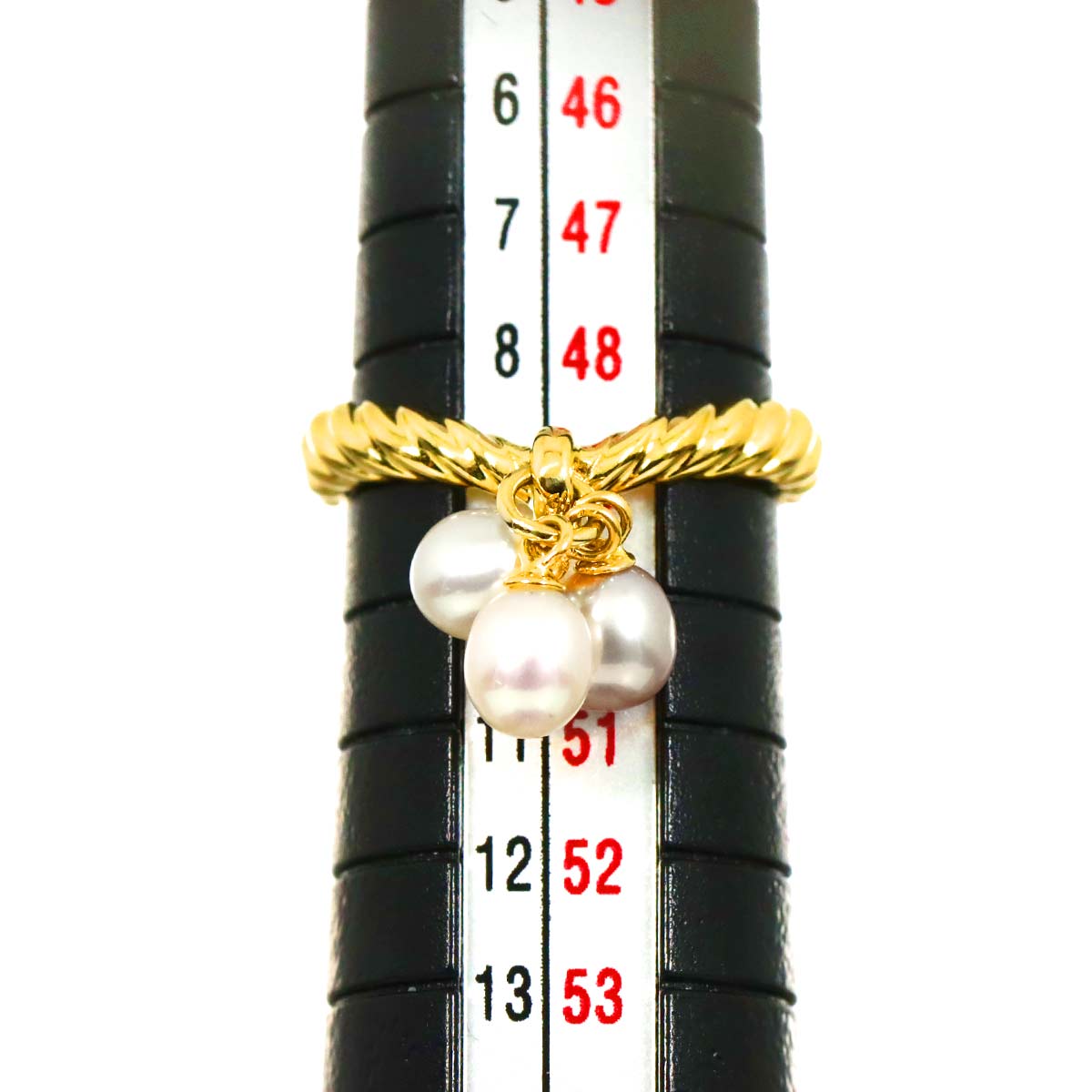 Freshwater cultured pearl Ring 18K YG 750 size4.5-4.75(US)
