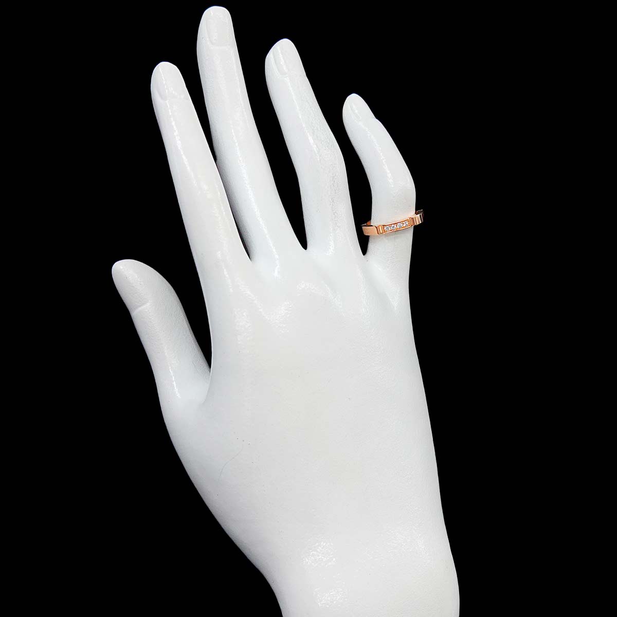 Maillon Panthere Diamond Ring 18K PG 750 size46 3.75(US)