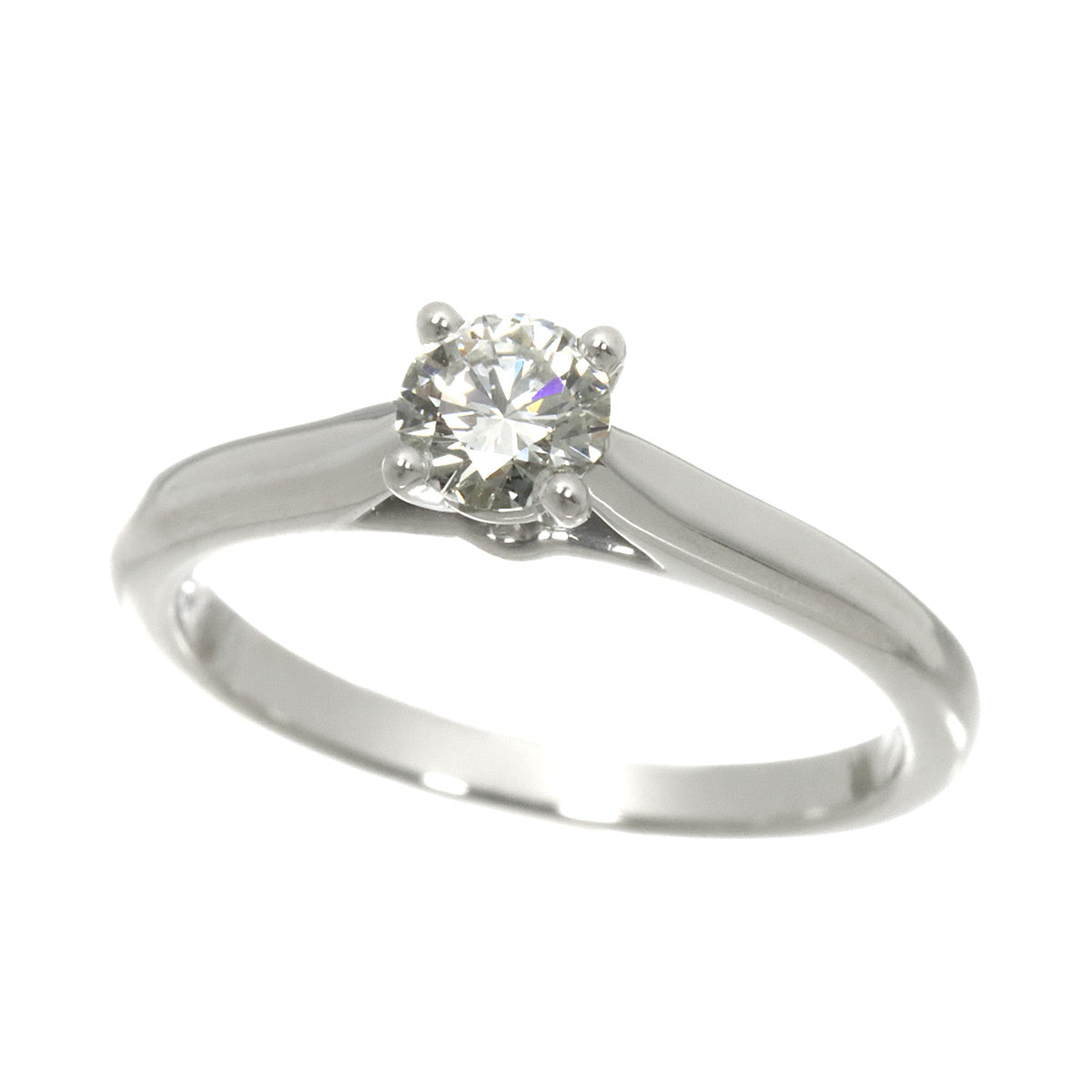 Diamond 0.30ct F/IF/EX Ring Pt Size48 4.5(US)
