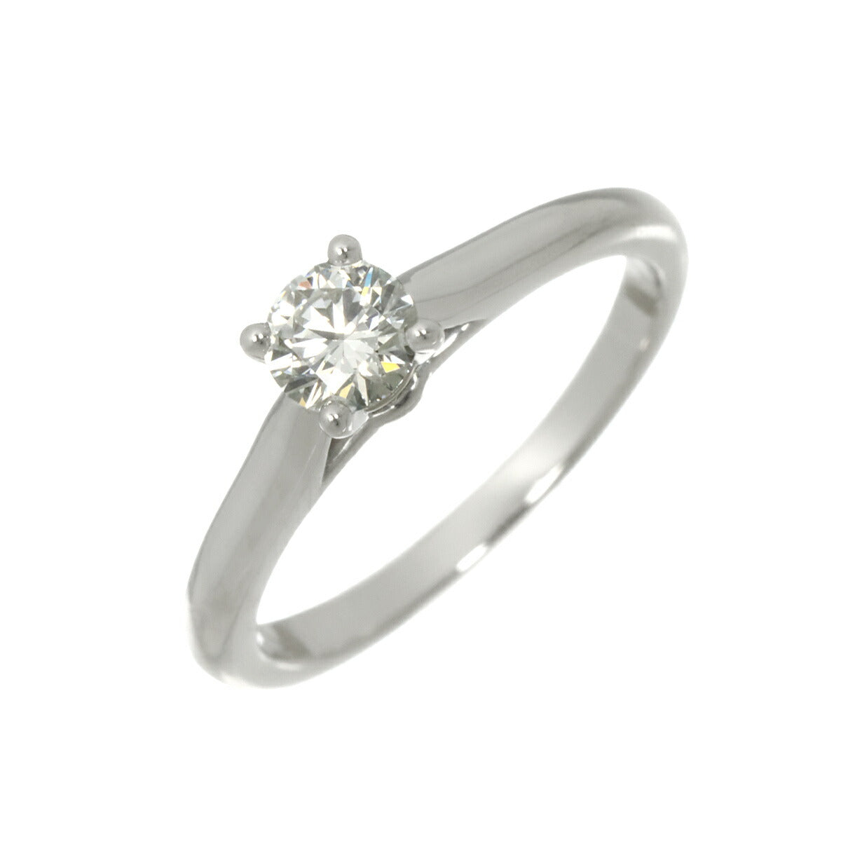 Diamond 0.30ct F/IF/EX Ring Pt Size48 4.5(US)