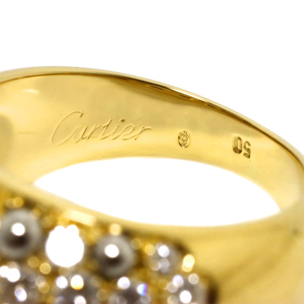 Diamond Ring 18K YG WG 750 size50 5-5.25(US)