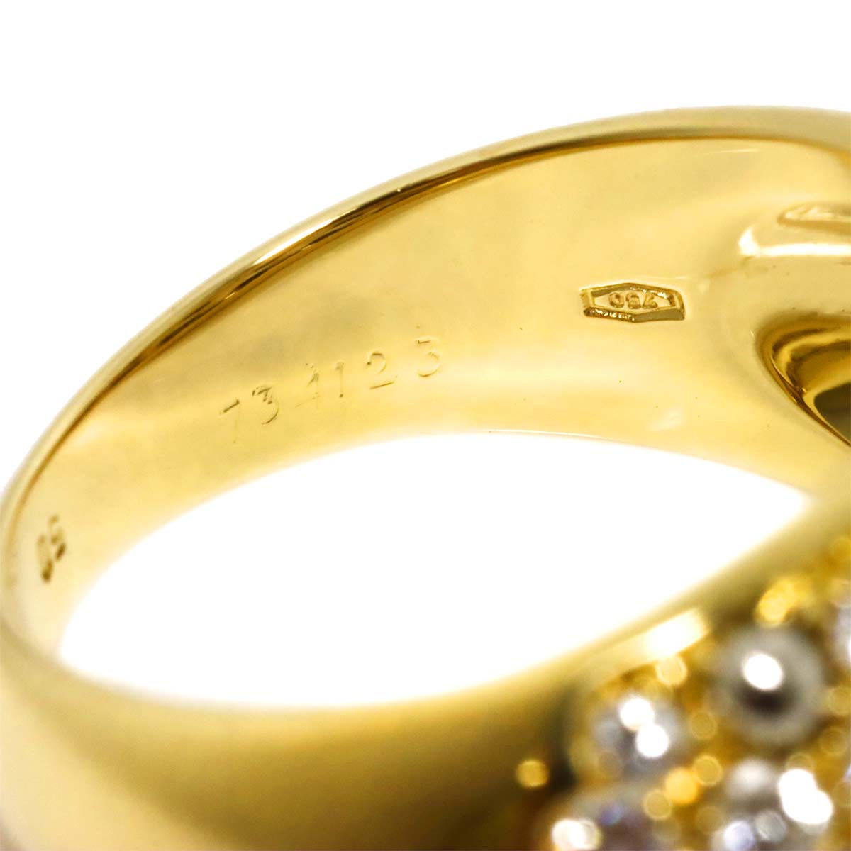Diamond Ring 18K YG WG 750 size50 5-5.25(US)