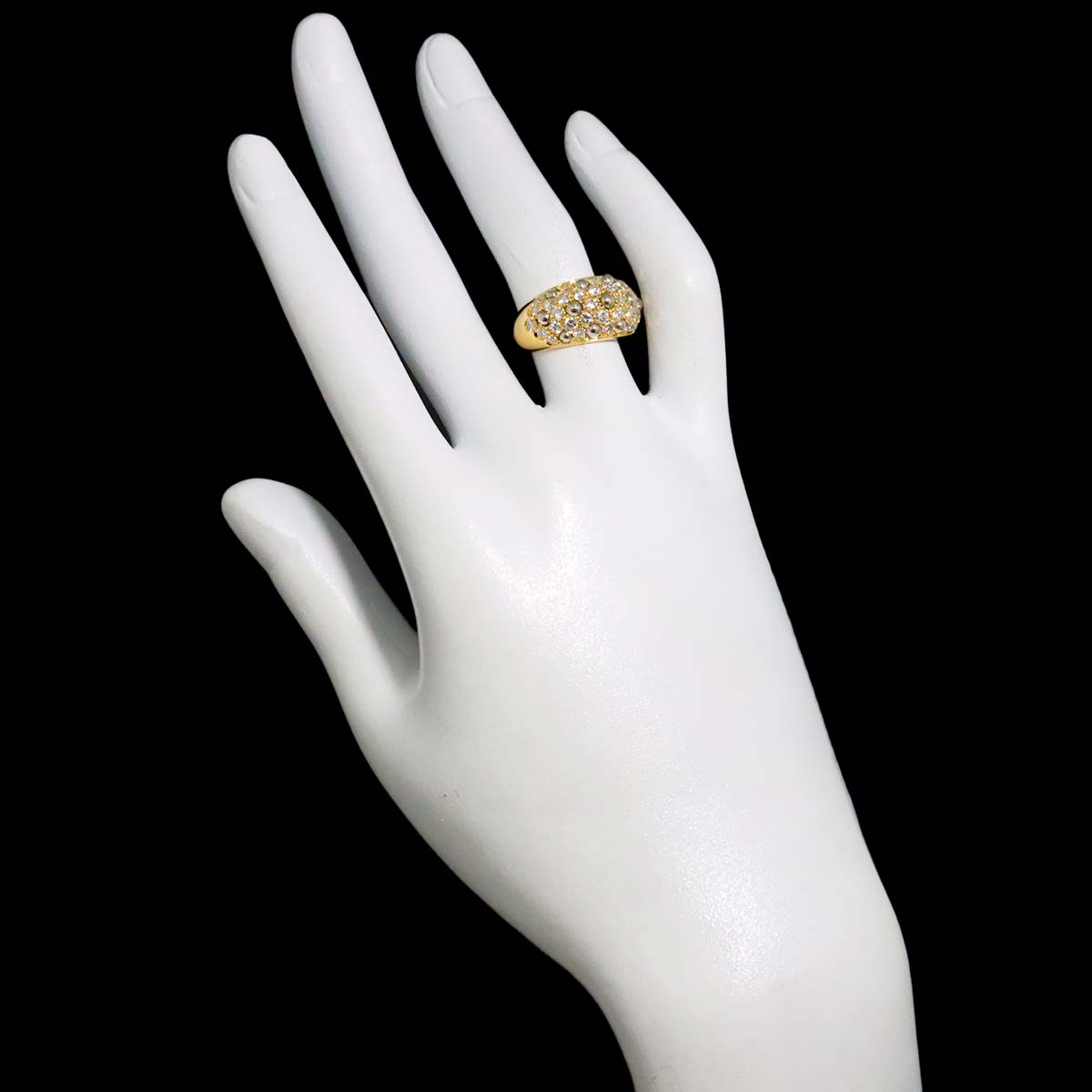 Diamond Ring 18K YG WG 750 size50 5-5.25(US)