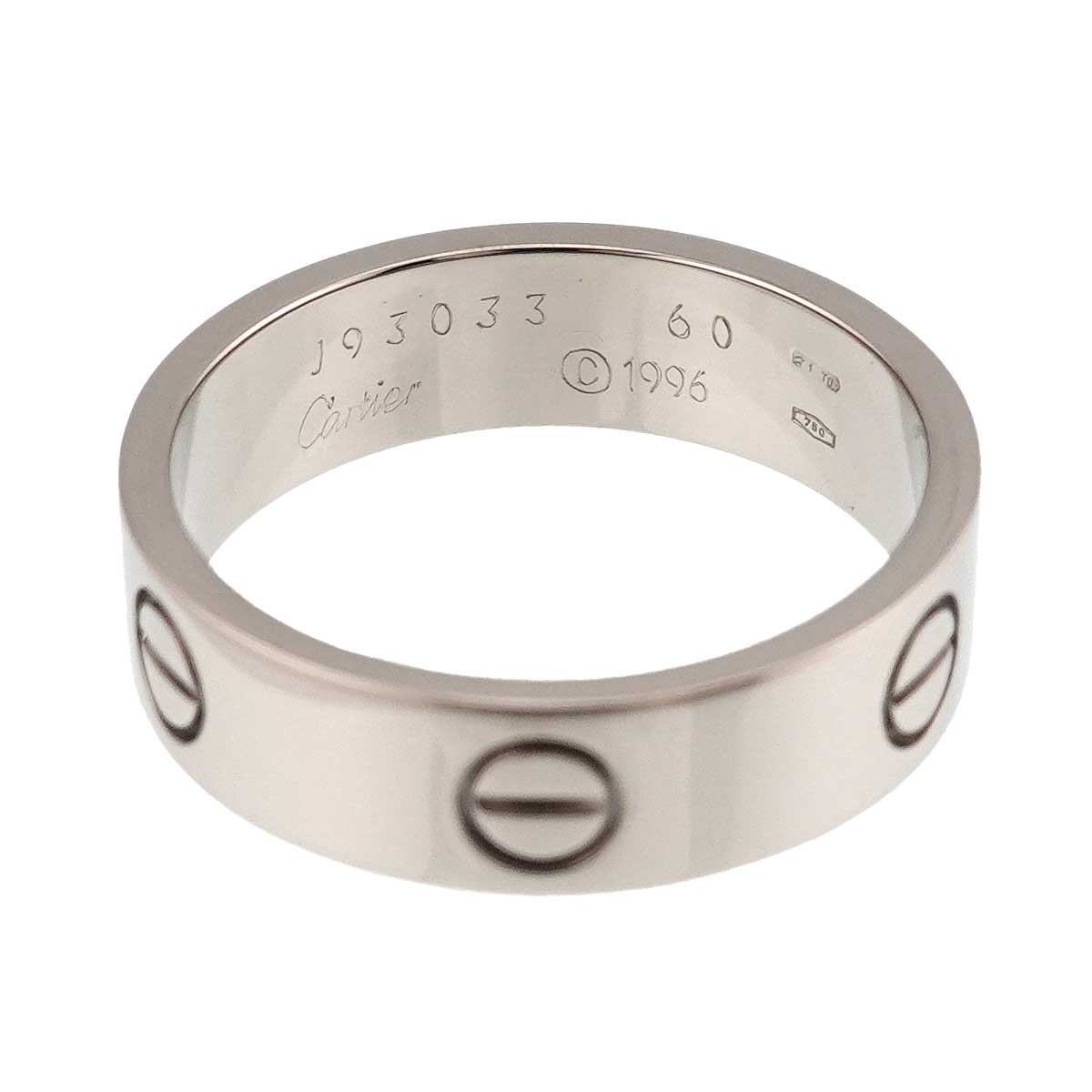 Love Ring 18K White Gold 750 size60 8.75(US)