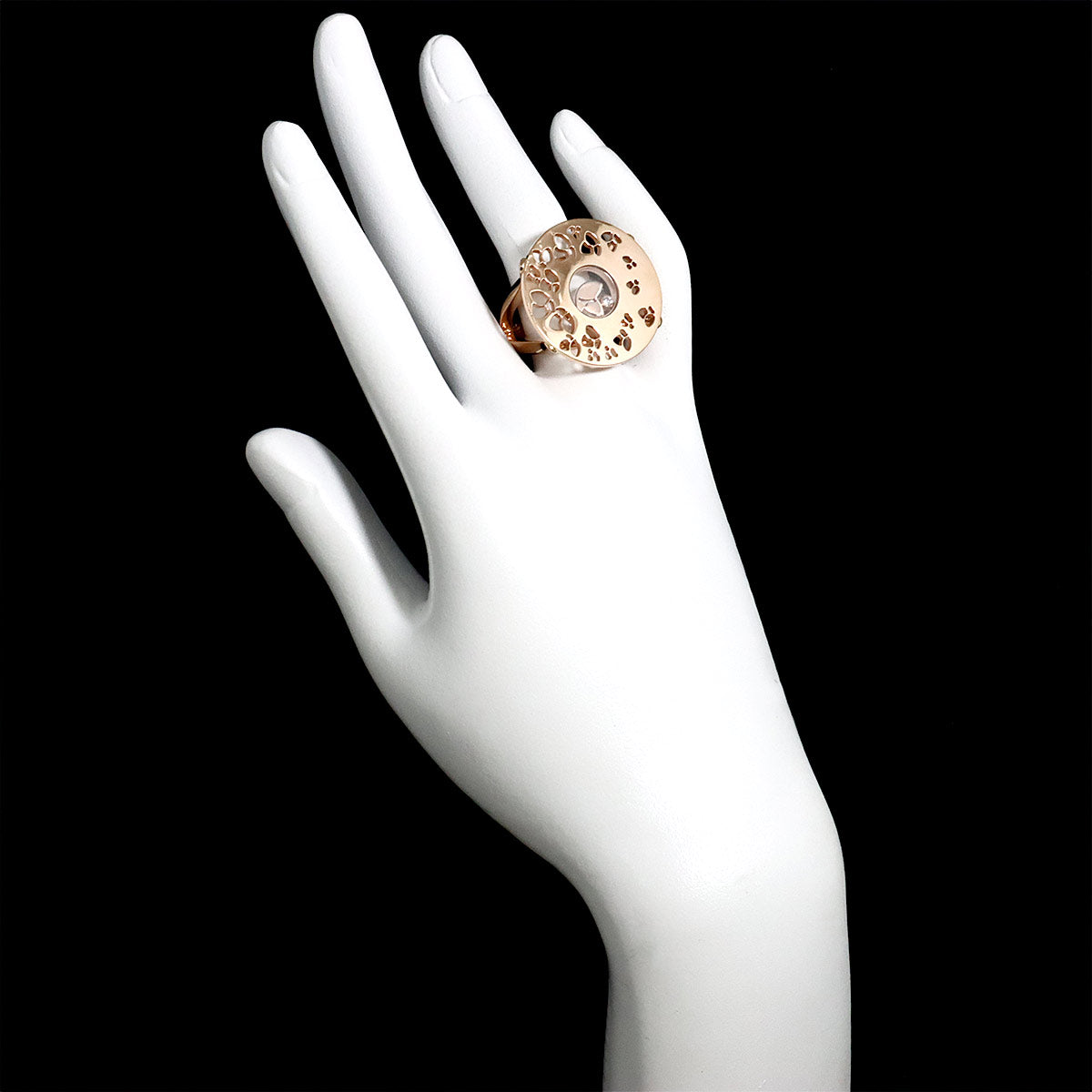Diamond Ring 18K PG 750 Size6.25-6.5(US)