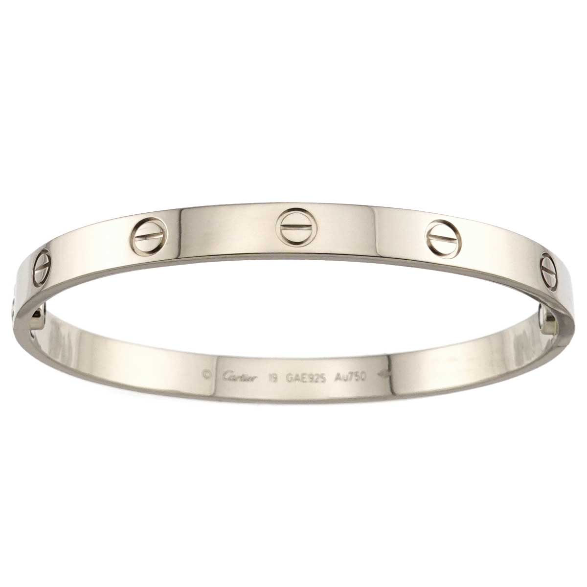 Love Bracelet Bangle 18K WG 750 Size19