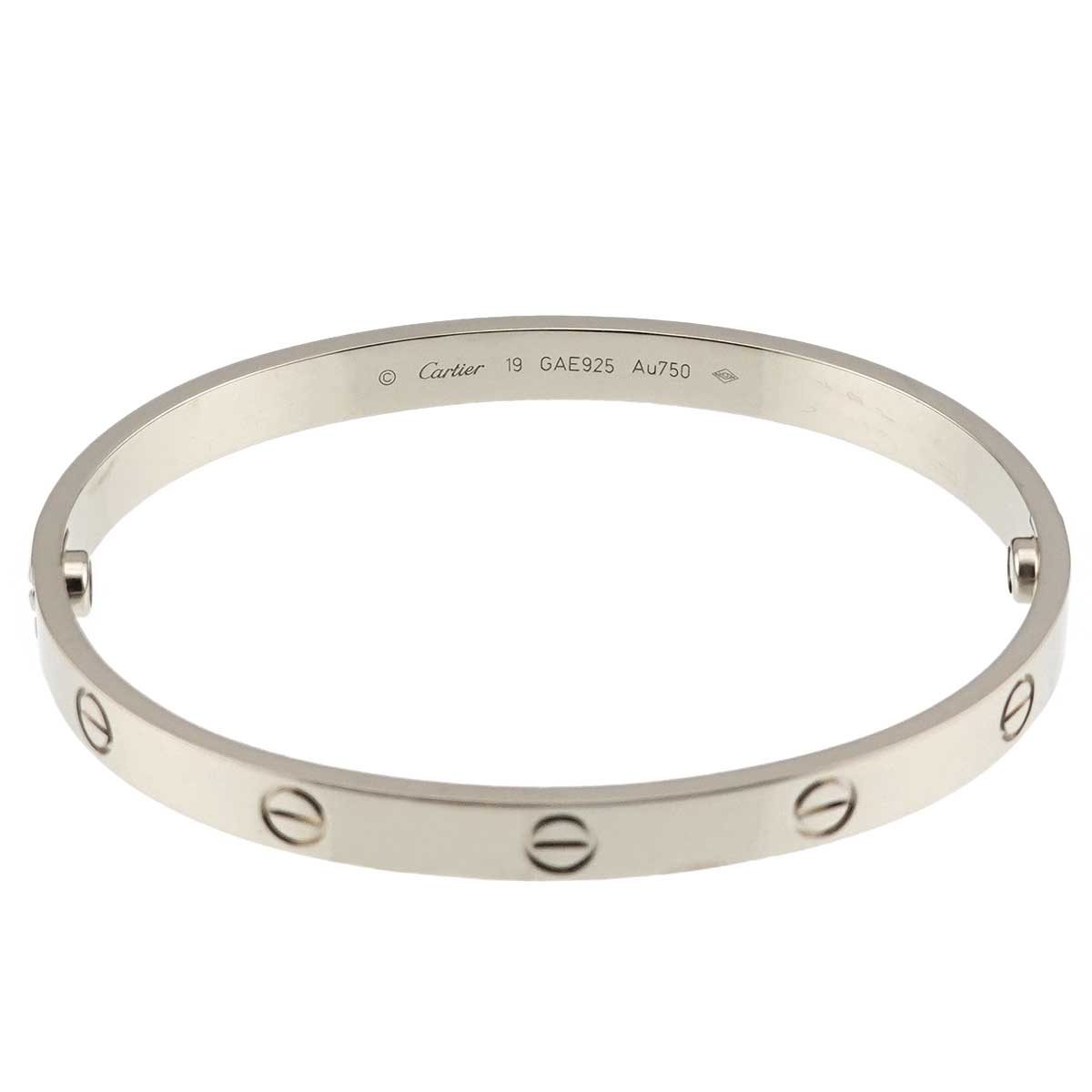 Love Bracelet Bangle 18K WG 750 Size19