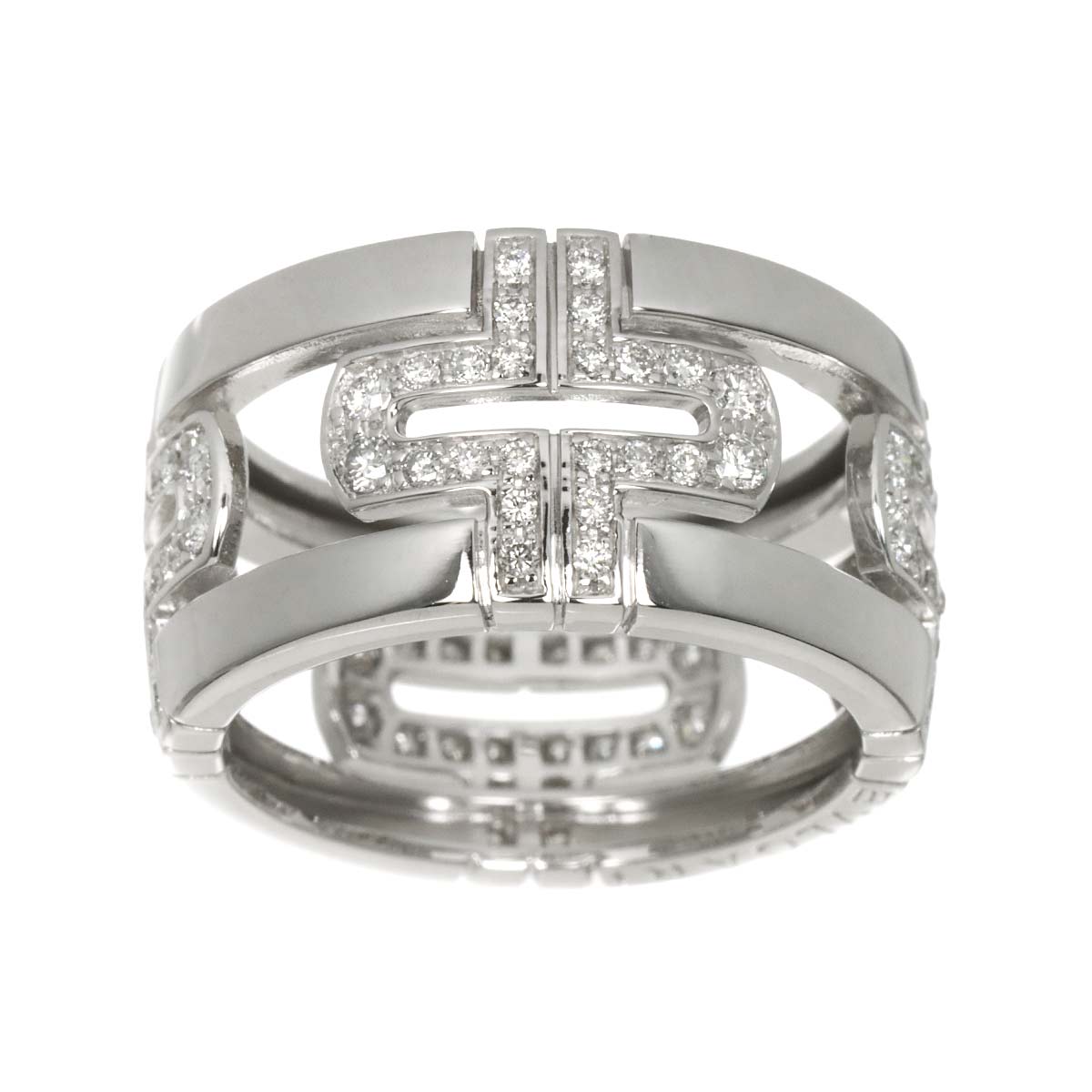 Parentesi Diamond Ring 18K White Gold 750 size54 6.25-6.5(US)