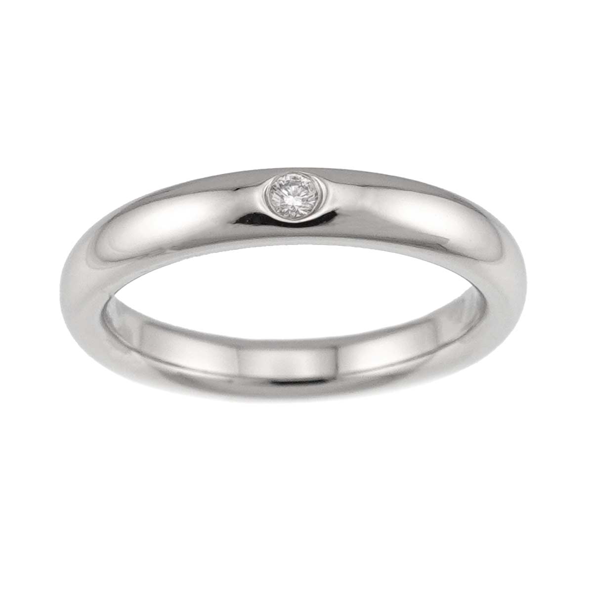 Stacking Band Ring Diamond 1P Platinum Size2.75-3(US)