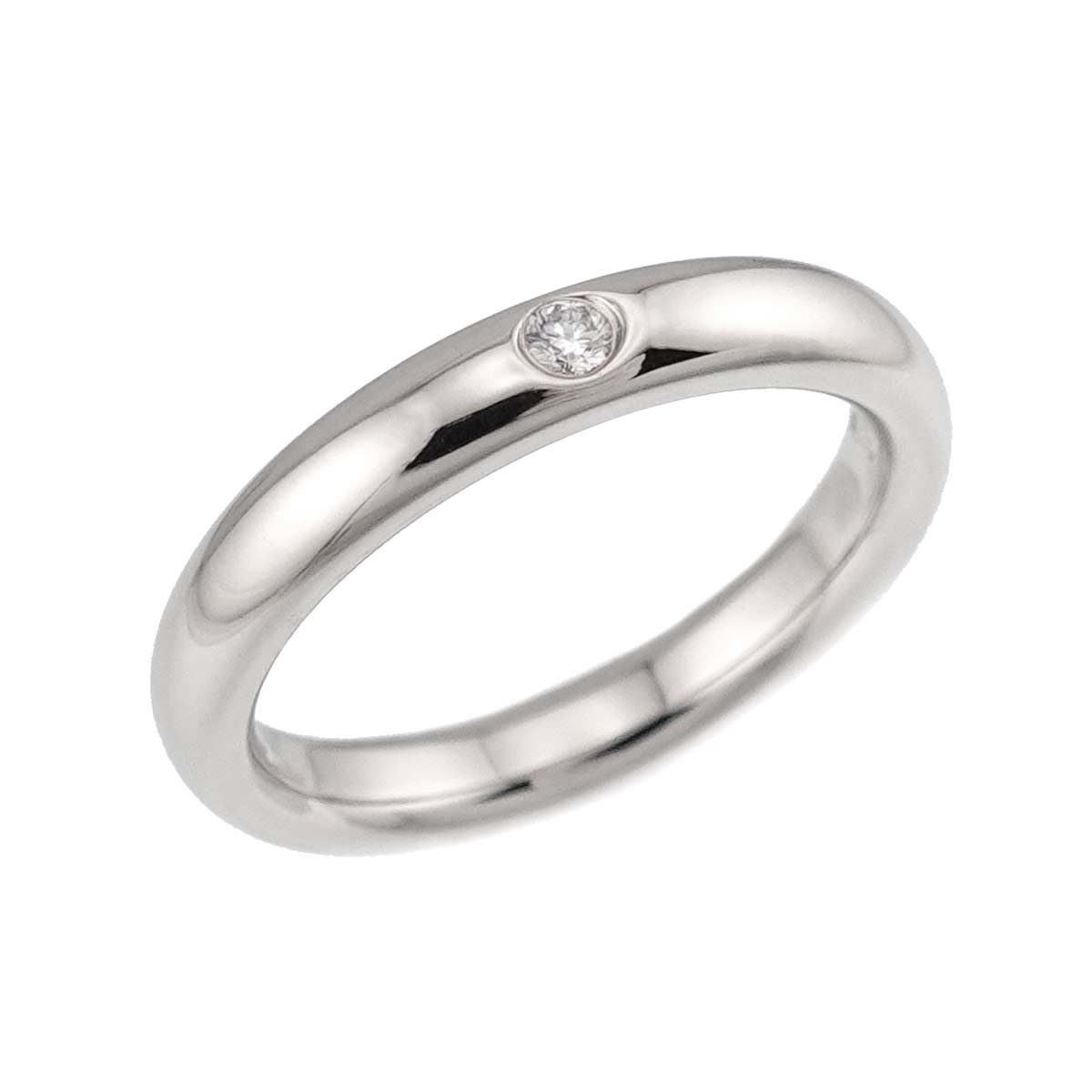 Stacking Band Ring Diamond 1P Platinum Size2.75-3(US)