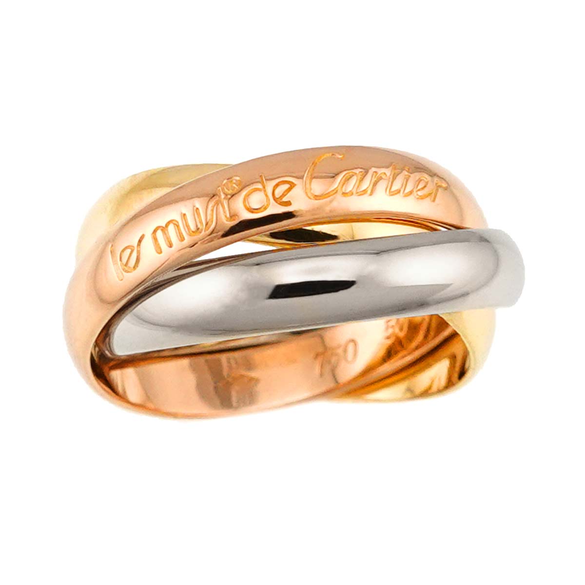 Trinity MM Ring 18K YG WG PG 750 Size50 5.25(US)