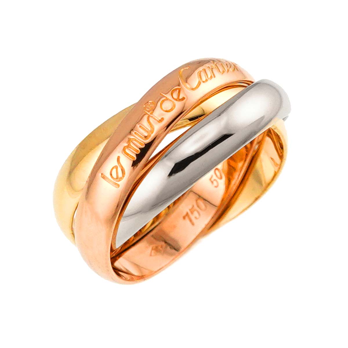 Trinity MM Ring 18K YG WG PG 750 Size50 5.25(US)