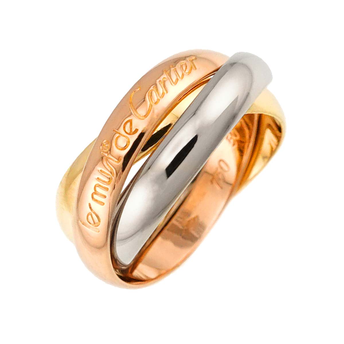 Trinity MM Ring 18K YG WG PG 750 Size50 5.25(US)
