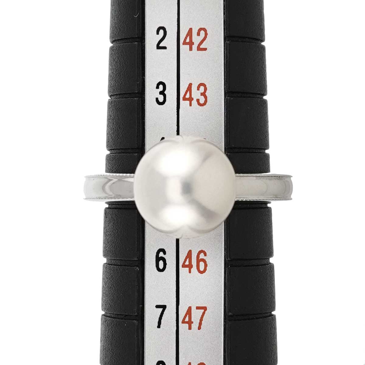 Akoya Pearl 8.0mm Ring 18K White Gold size3.25(US)