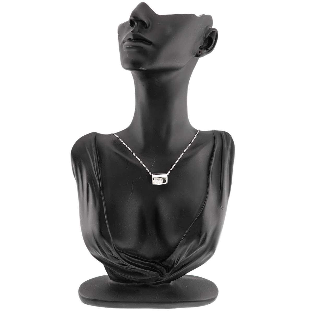 Diamond Necklace 18K White Gold 750
