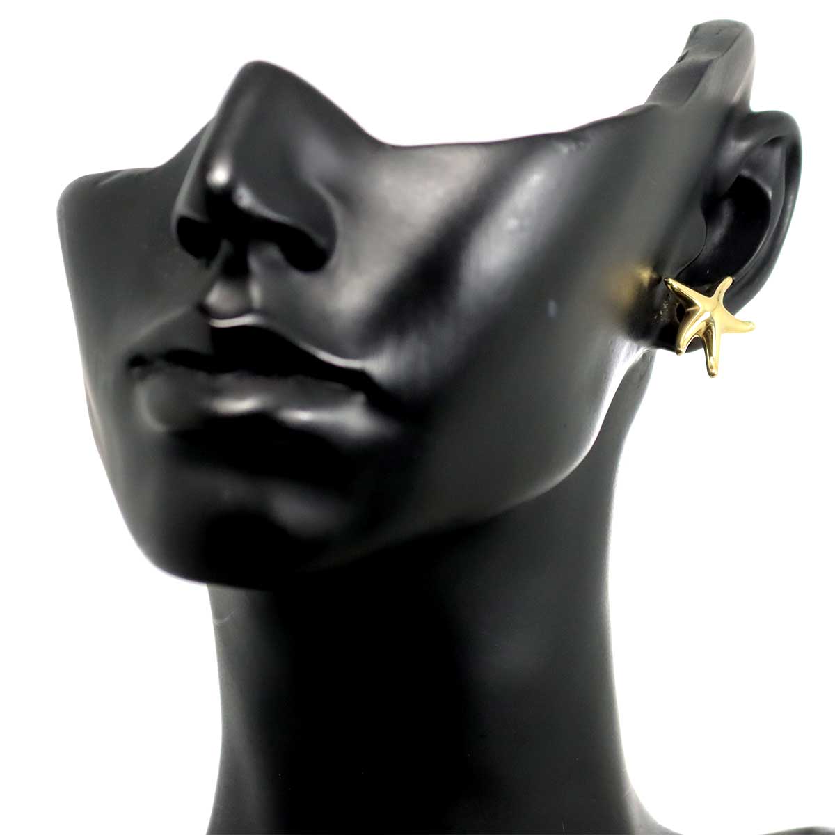 Starfish Earrings Pierced 18K Yellow Gold 750