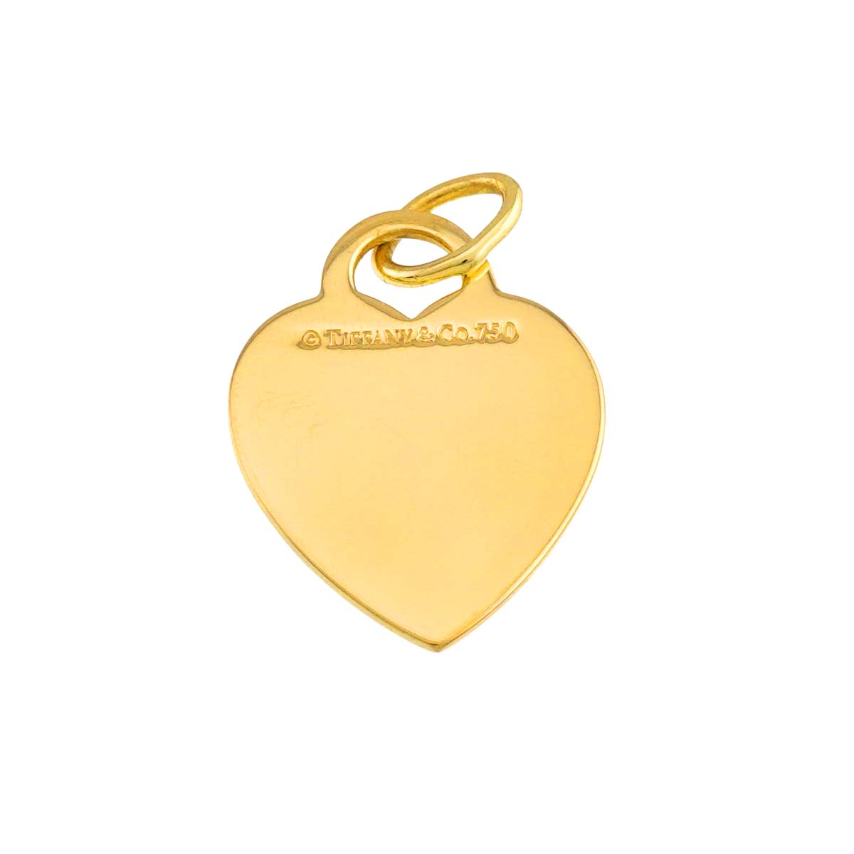 Return to Heart tag Pendant Top 18K Yellow Gold 750