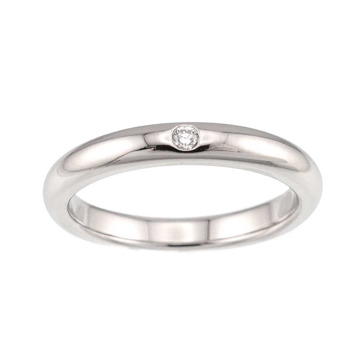 Stacking Band Ring Diamond 1P Platinum Size4.75-5(US)