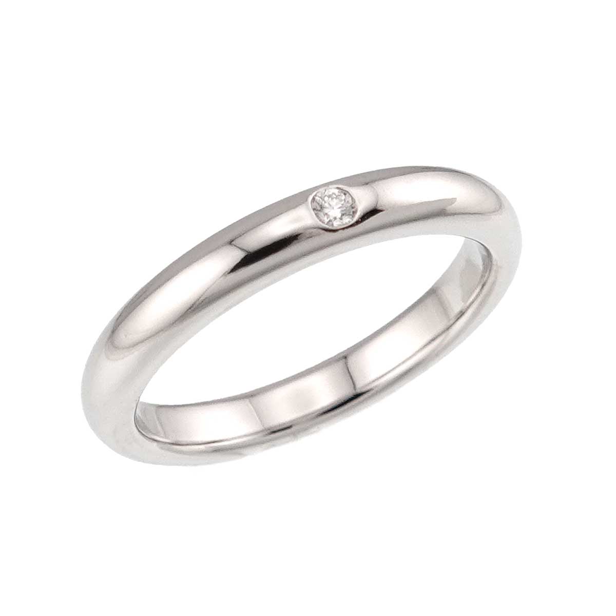Stacking Band Ring Diamond 1P Platinum Size4.75-5(US)
