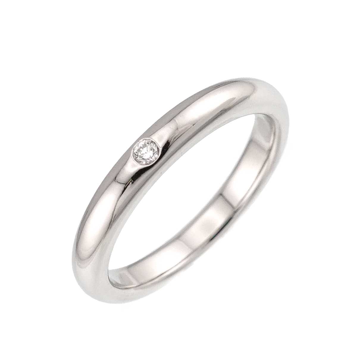 Stacking Band Ring Diamond 1P Platinum Size4.75-5(US)