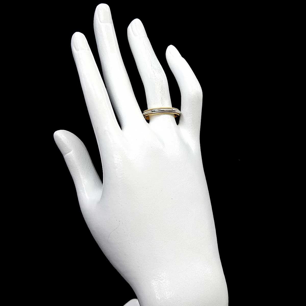 Milgrain Band Ring 18K YG 750 Pt Size7.75-8(US)