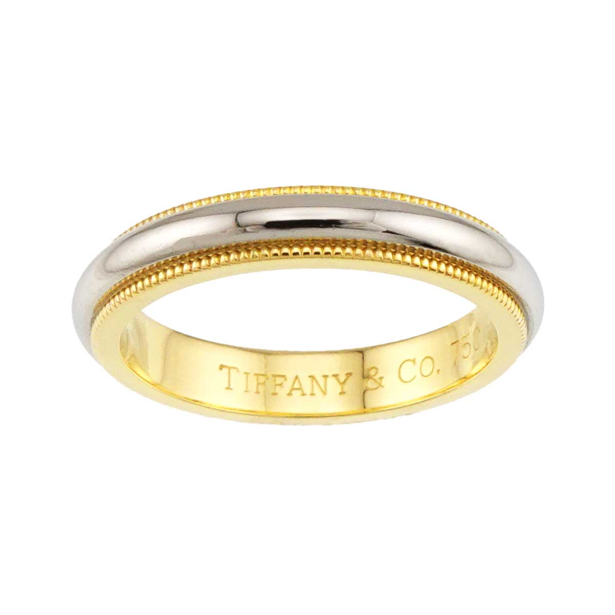 Milgrain Band Ring 18K YG 750 Pt Size4.75-5(US)