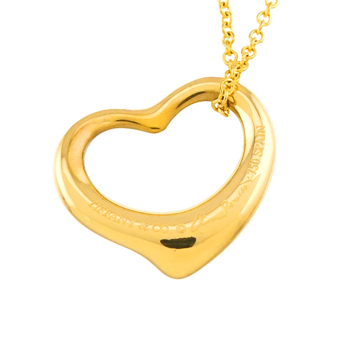 Open Heart Necklace 18K Yellow Gold 750