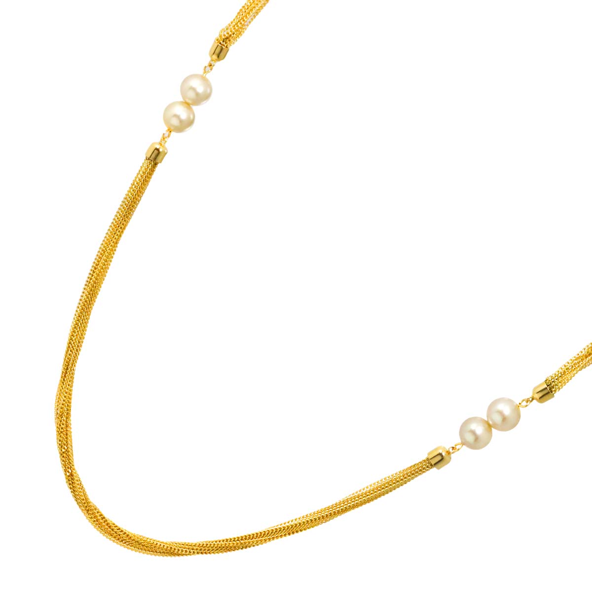 Akoya Pearl 6.8mm Necklace Bracelet 18K YG 750