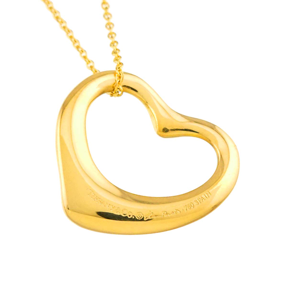 Open Heart Necklace 18K Yellow Gold 750