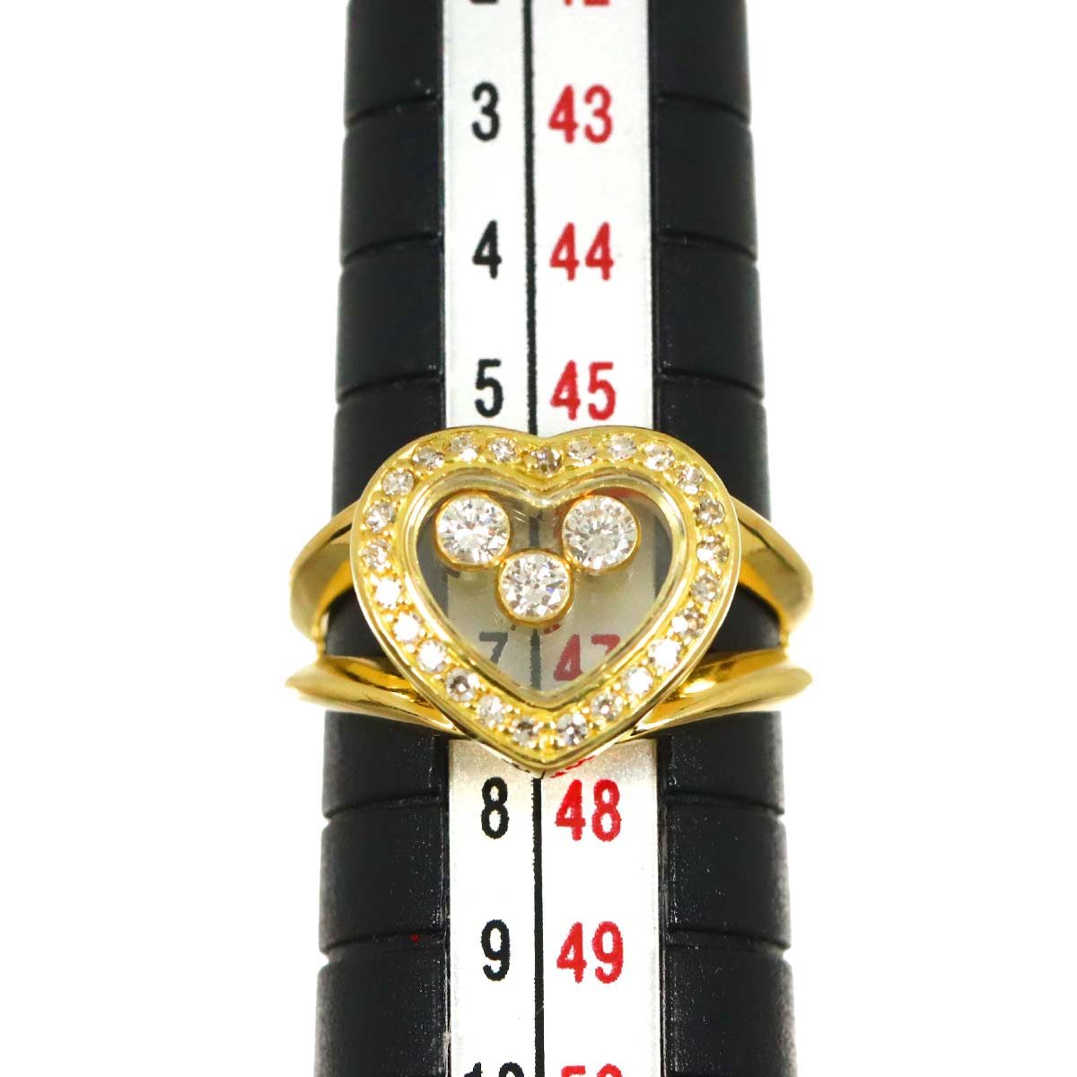 Happy Diamond Ring 18K YG 750 Size4(US)