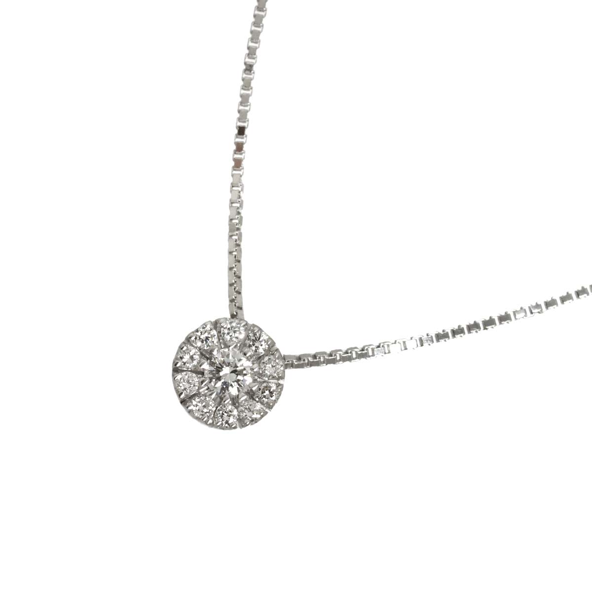 MARGHERITA Diamond Necklace 18K WG 750
