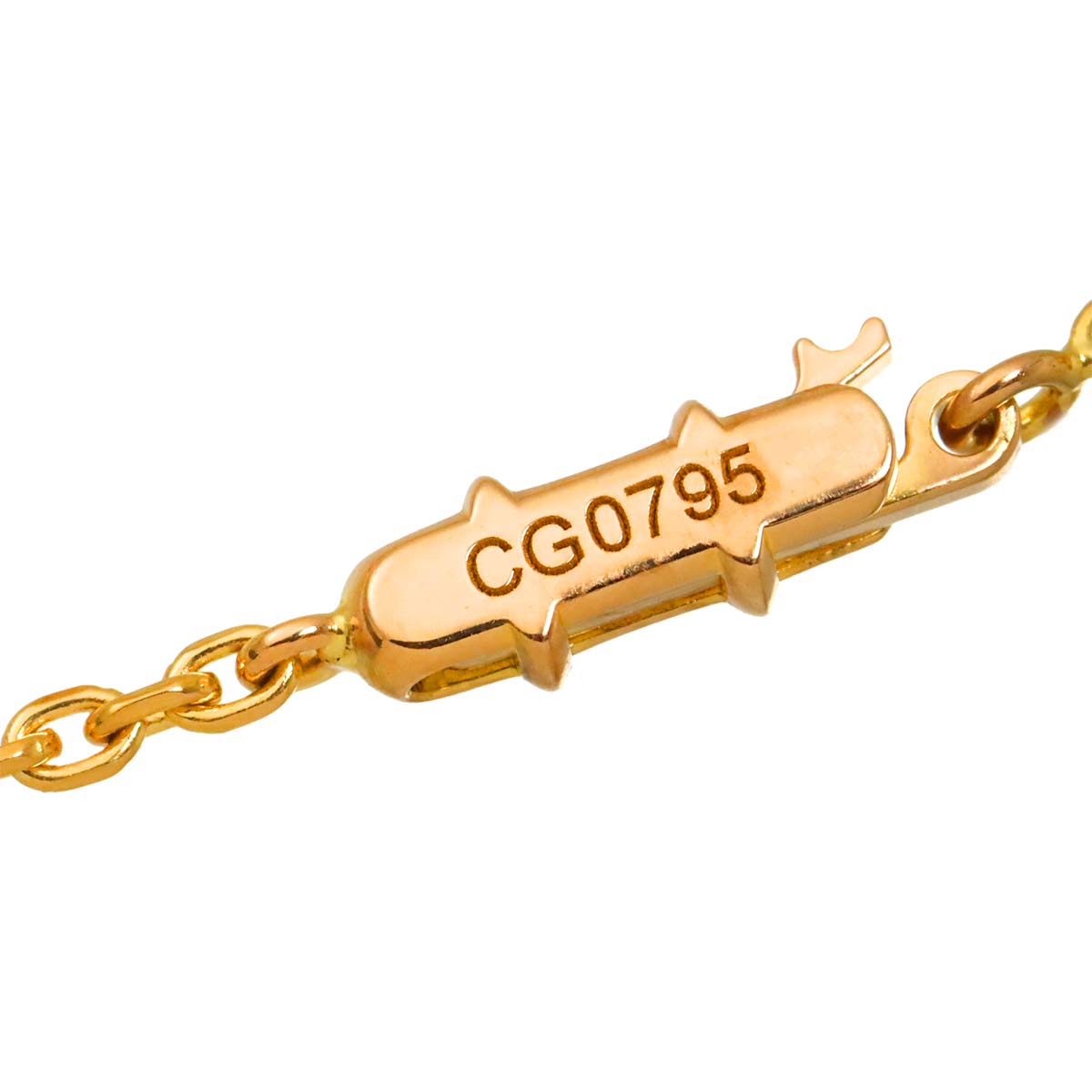 Double Heart Necklace 18K PG WG 750
