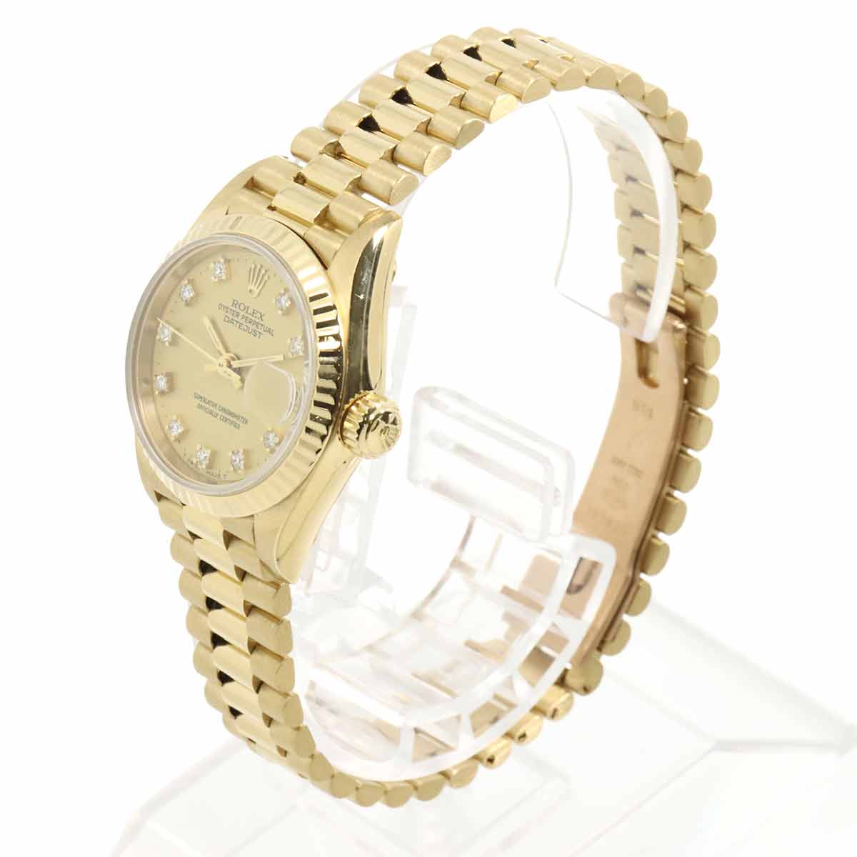 Datejust 69178G Serial 9 750 YG 10P Diamond Gold Dial Ladies