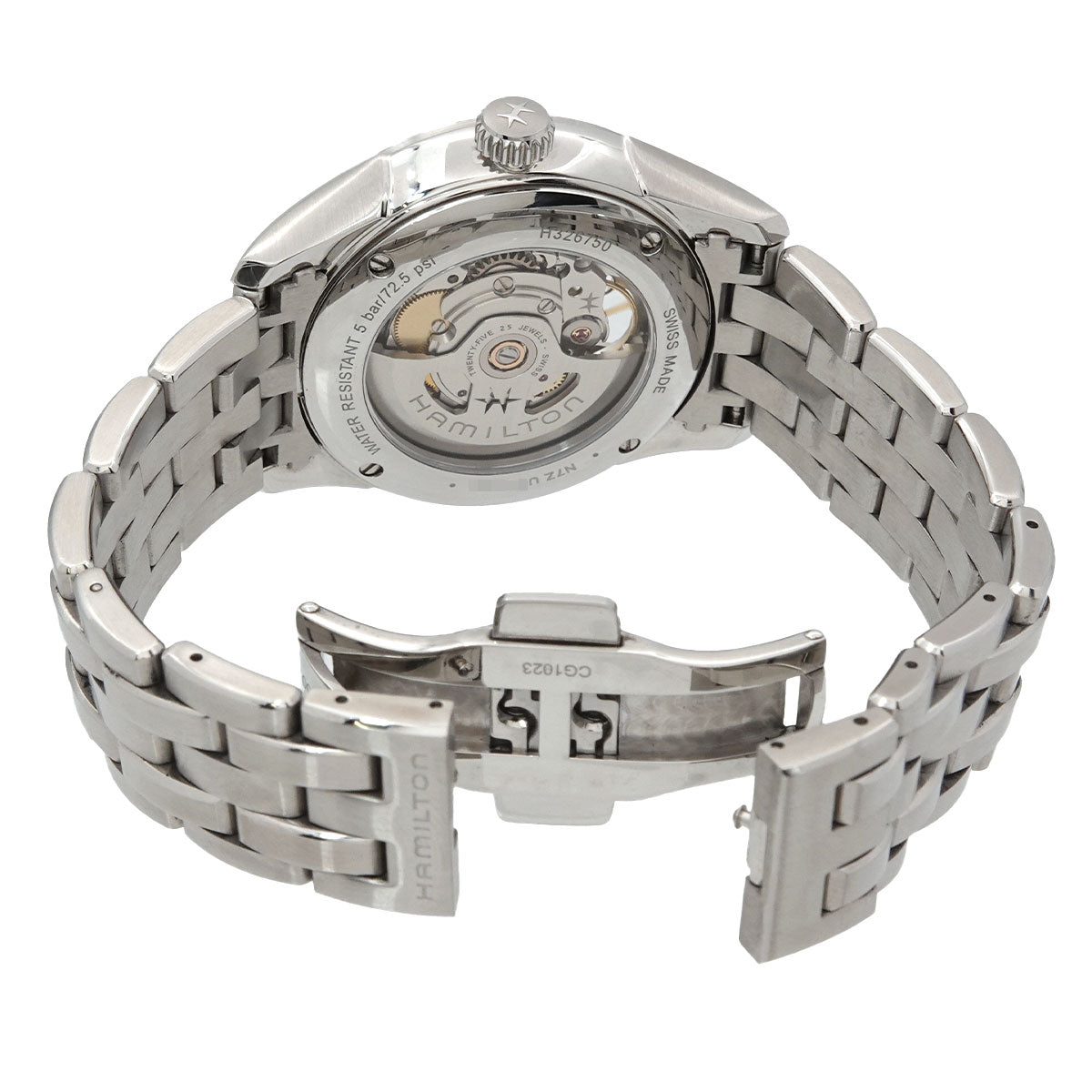 Jazzmaster H326750 Open Heart Automatic Navy Dial Mens Watch