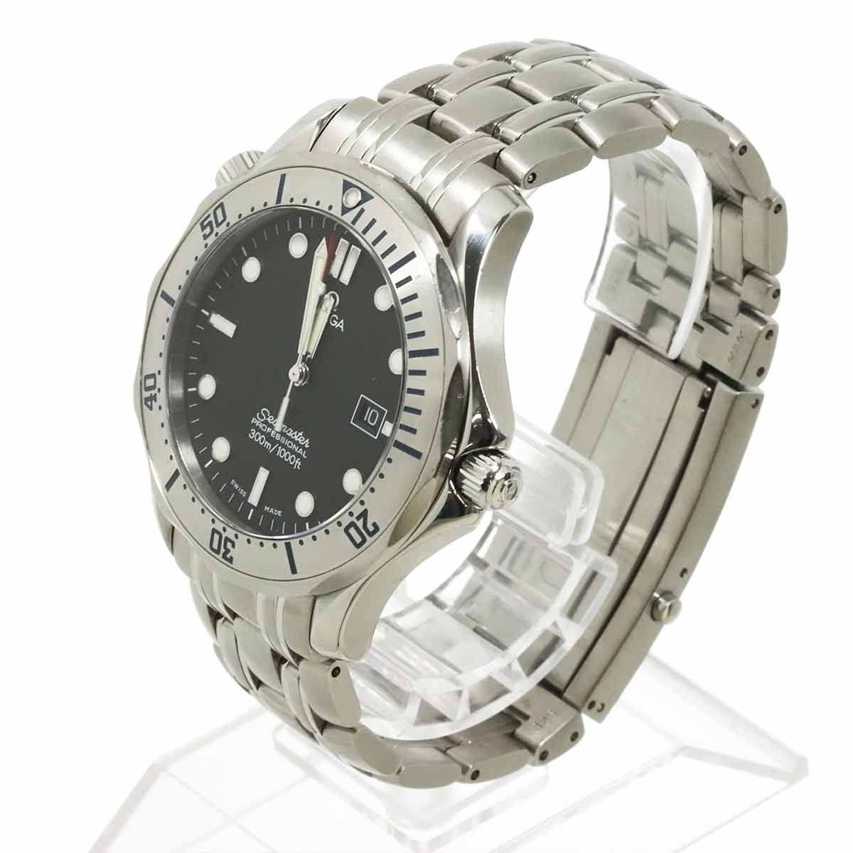 Seamaster 300m 2261.50 Quartz Date Black Dial Mens Watch