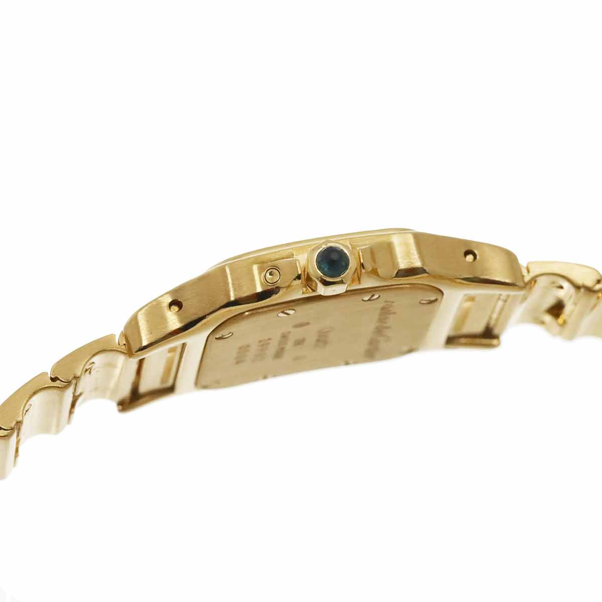 Santos Galbee Moon phase W20006C5 750 YG Silver Dial Ladies