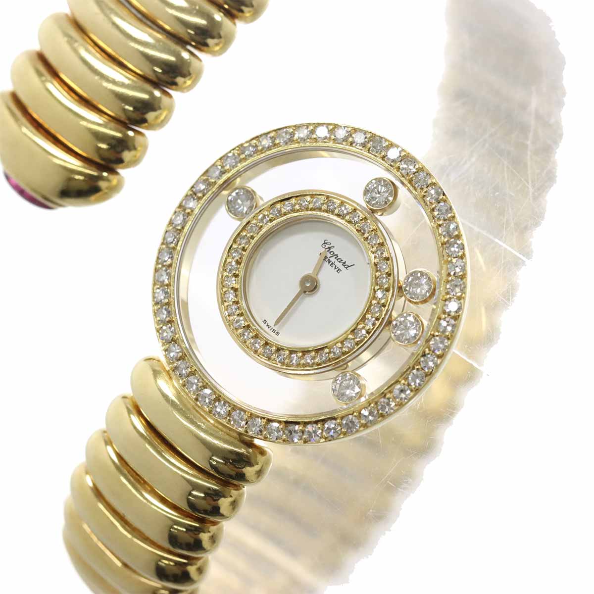 Happy Diamond 750 YG Quartz Diamond Ladies Watch
