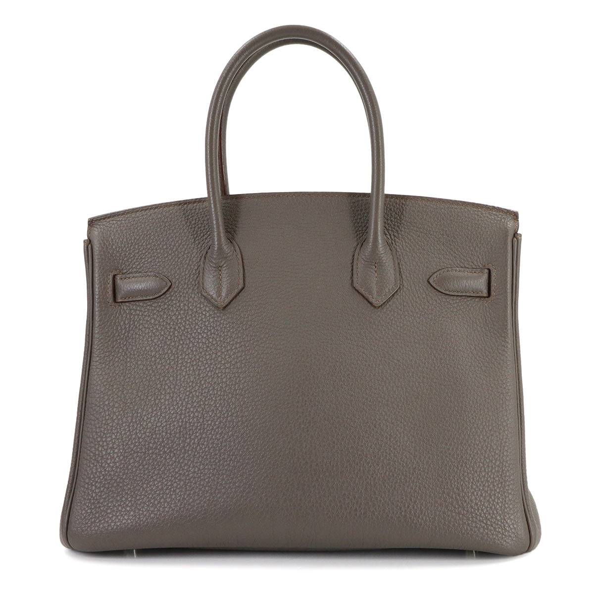 Birkin 30 Veau Togo Etain Hand Bag Grey Purse