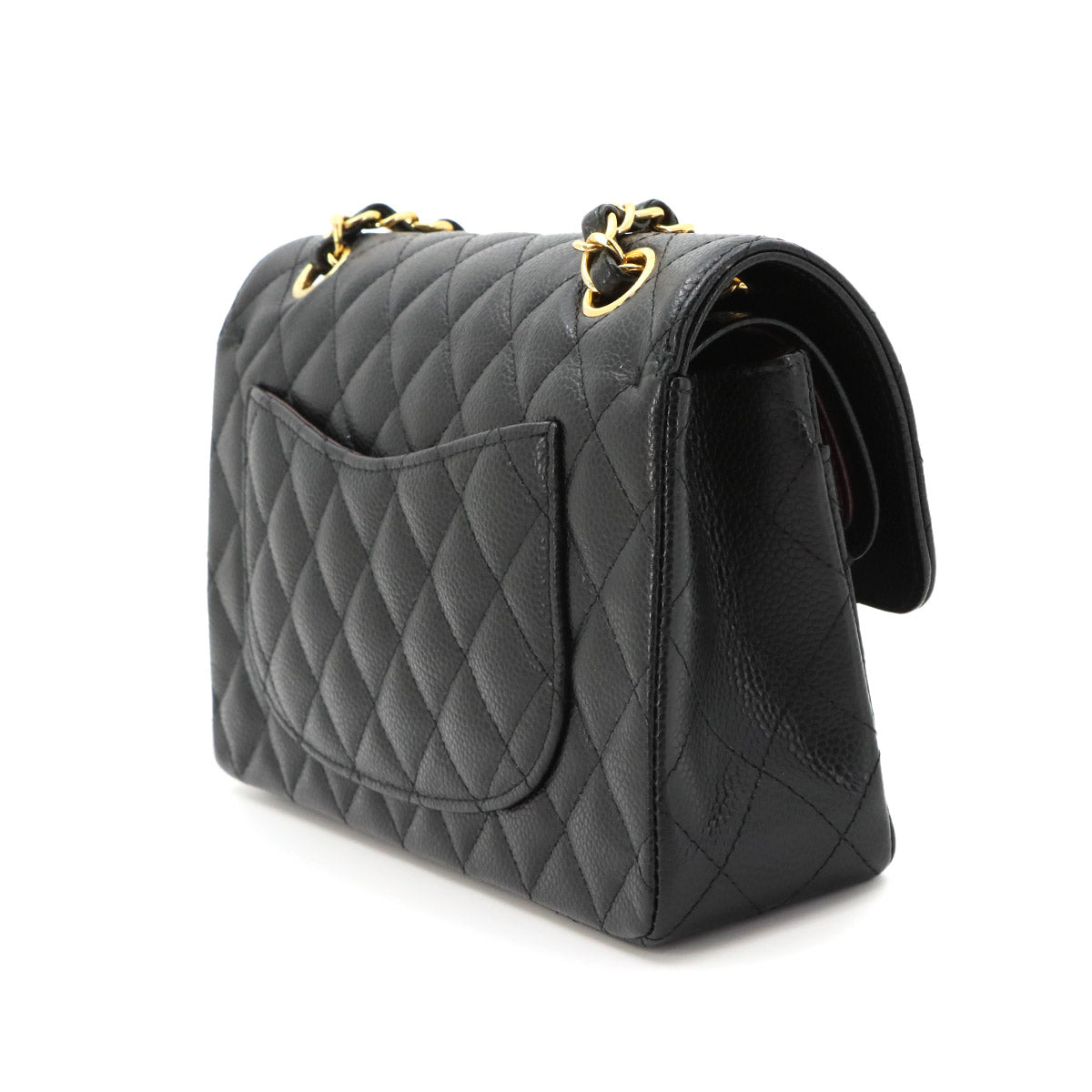 Matelasse 23 Chain Shoulder Bag Leather Black A01113